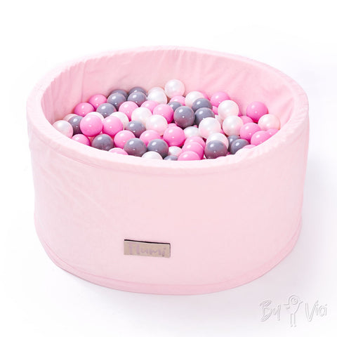 Suchý bazén Flumi růžový + míčky 200ks růžovo-šedé